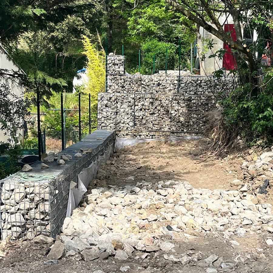 CSE Serge Colas maçonnerie générale à Orange - Mur de clôture en Gabion