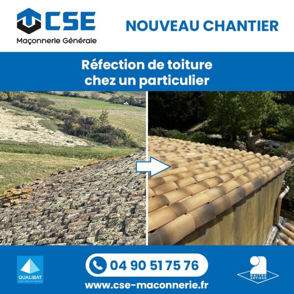 Réfection de couverture avec tuiles mécaniques zinc et solin plomb à orange